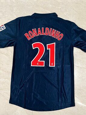PSG 01/02 Home jersey - Ronaldinho #21 US SIZE LARGE